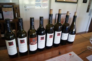 A variety of red wines produced by Pizzini