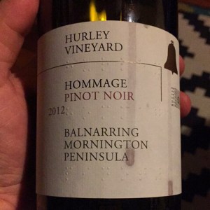 Hurley Vineyard Hommage Pinot Noir 2012